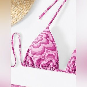SHEIN Floral Triangle Bikini Swimsuit
